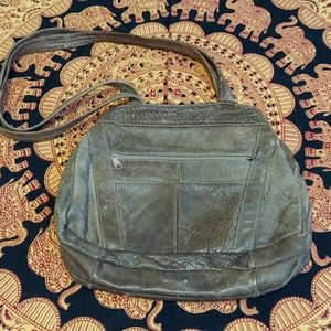 Vintage vtg 80s 90s Brown Shoulder Bag Crossbody Purse